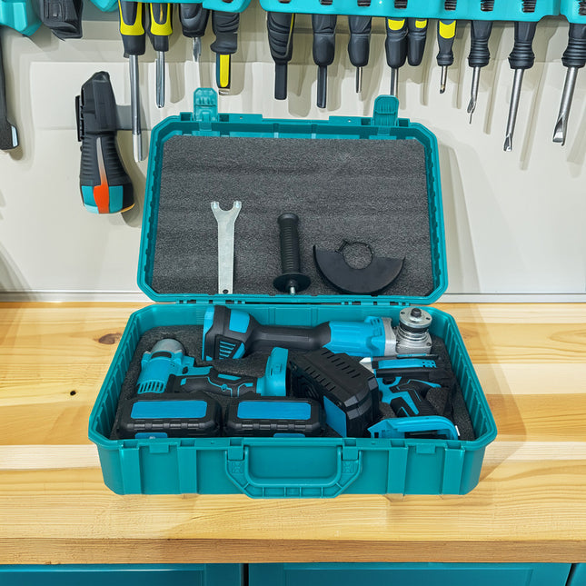 Kit Avvitatore Trapano Smerigliatrice Wireless Doppia Batteria 72V con Valigetta