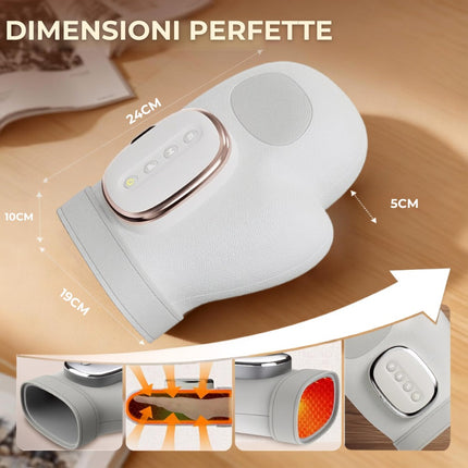 Massaggiatore Mani Compressione SMART HAND Termica Massaggio Guanto Ricaricabile