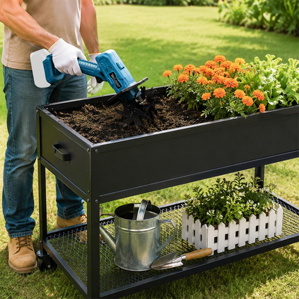 Mini Motozappa a Batteria 48V 2 Batterie 3000mAh Zappa da Giardino MICRO TILLER