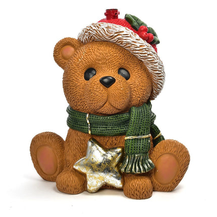 Base per Albero di Natale Orsetto Stella 56x40x38 cm Supporto Poliresina