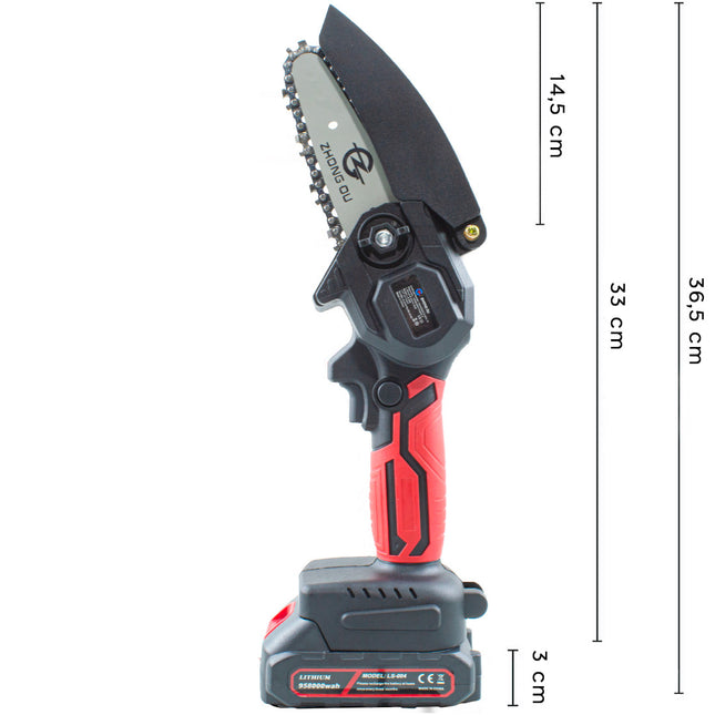 Mini Motosega Doppia Batteria 48V Cordless 6 Pollici Senza Fili Valigetta